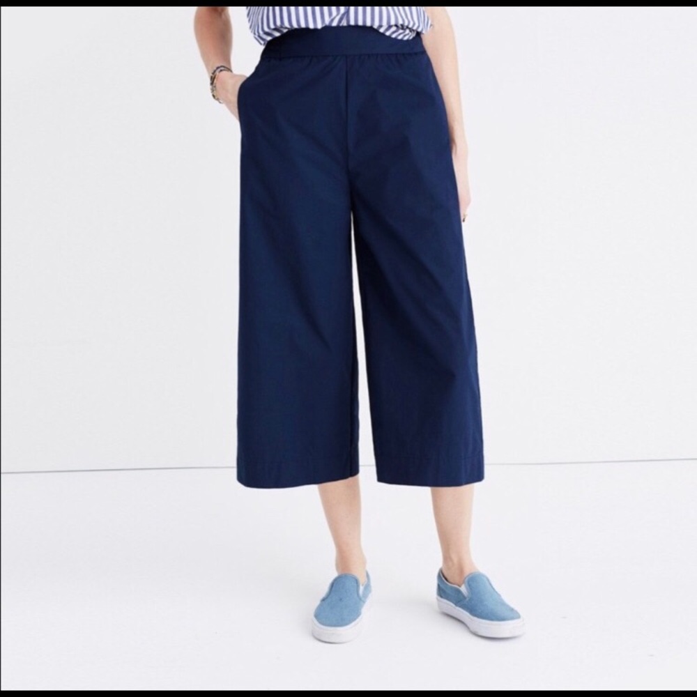 NWT Madewell Navy Mayfield Culotte Pants